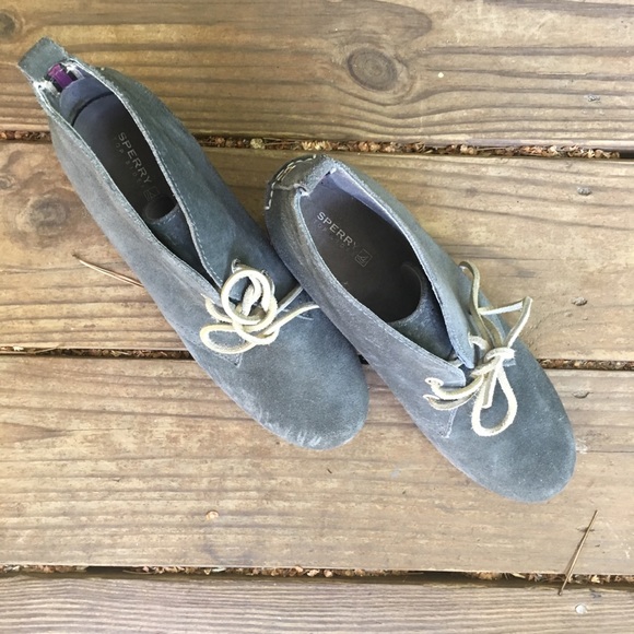 Sperry Suede Wedges Grey - Picture 6 of 8